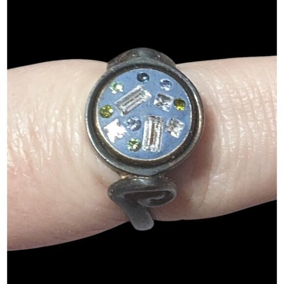 Spooky Gothic Kameleon Sterling Silver Ring with Removeable/Interchangeable Ston - Picture 16 of 16